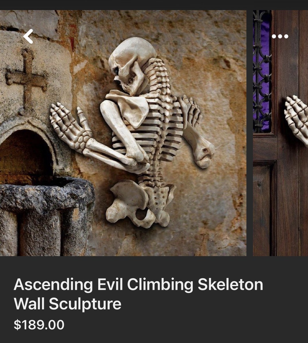 belllmonts's tweet photo. "i'm coming over you better not be the gay little ascending evil climbing skeleton wall sculpture when i get there" https://t.co/lxVuXMmOjK