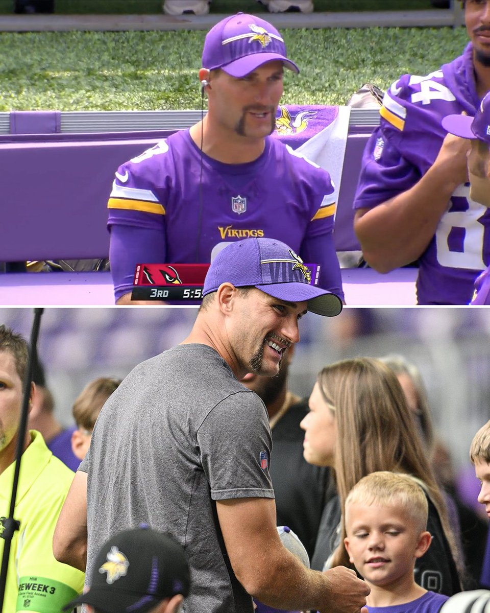 Kirk Cousins rocking the handlebar mustache 😅