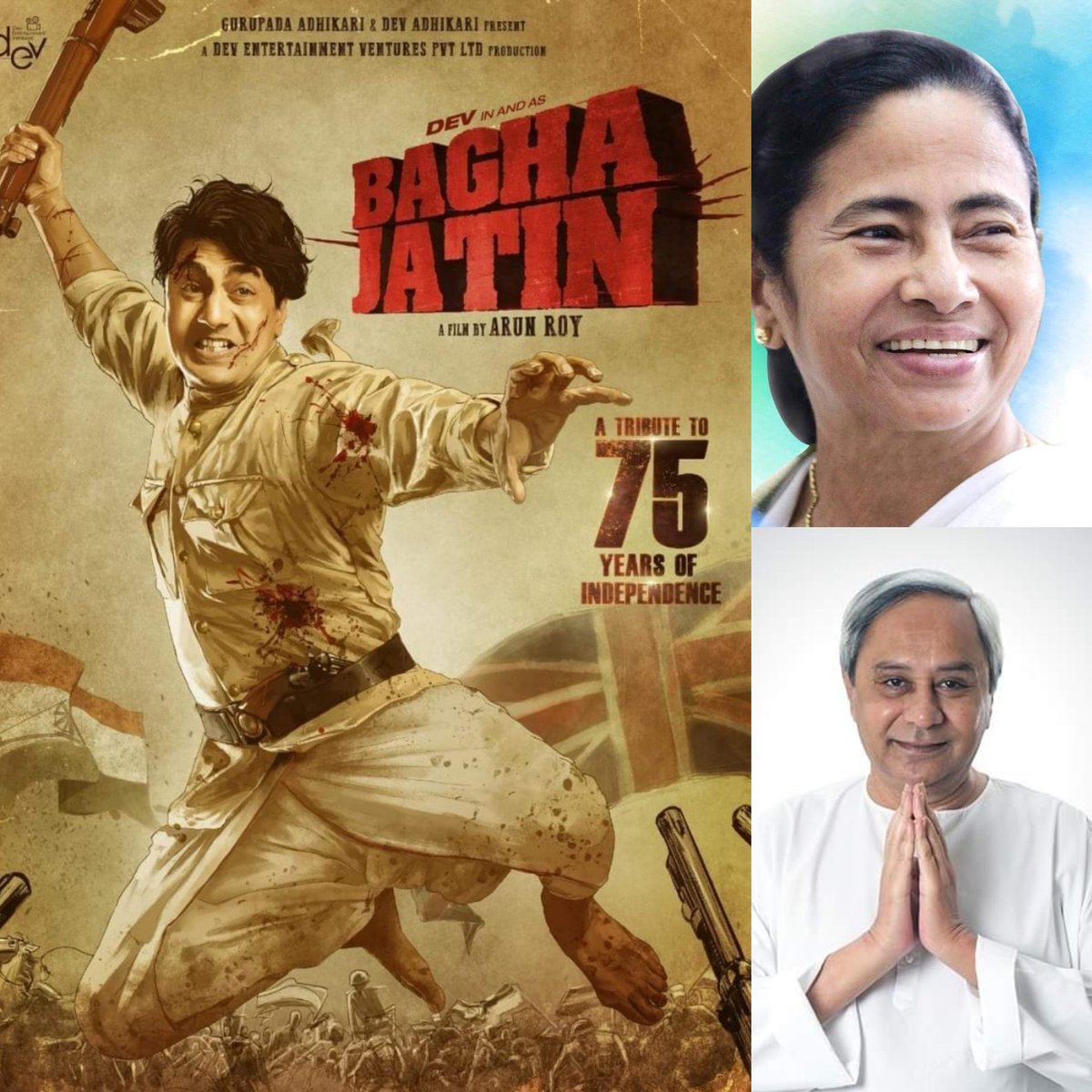 Debasish00111's tweet photo. Request to West Bengal CM @MamataOfficial mam
and Odisha Cm @Naveen_Odisha  sir please organise Special Screening of #BaghaJatin  every Govt UP school , Govt High school, Govt College, Govt University of Both West Bengal and Odisha .
@idevadhikari @DEV_PvtLtd https://t.co/Uj7bZ3EIyl
