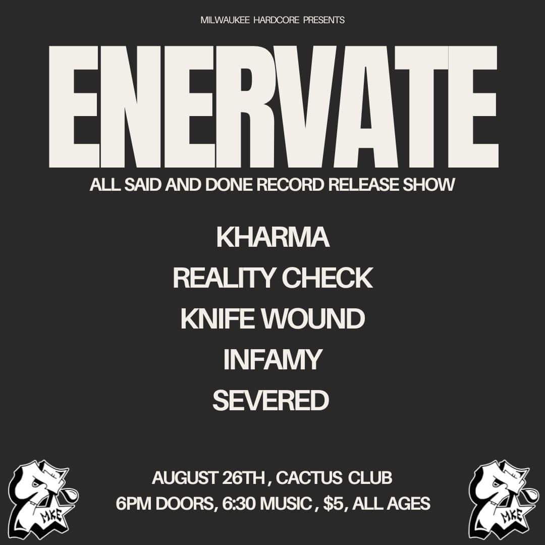 MILWAUKEE. Tonight @ Cactus Club. Doors at 6, it will sell out so show up on time