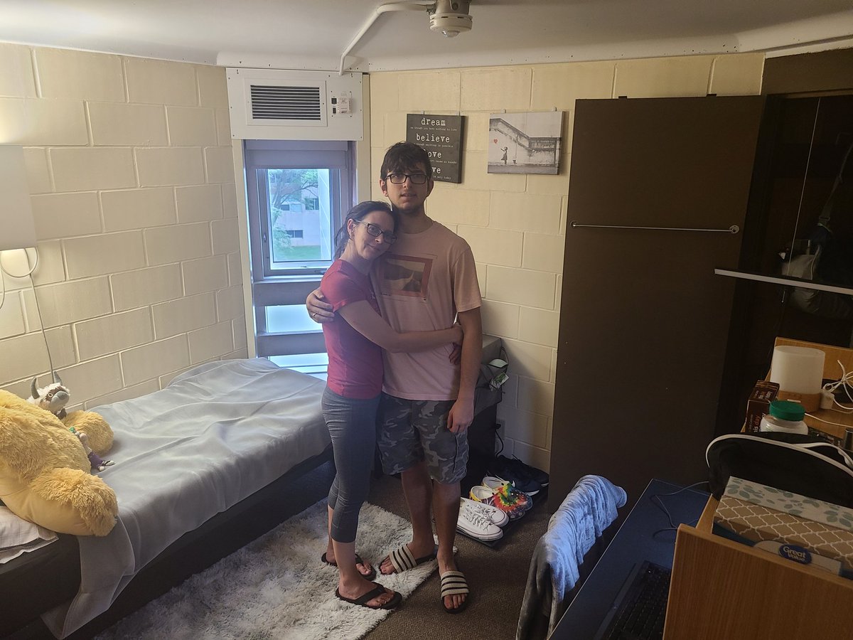 Welp,  it's official. He's moved in