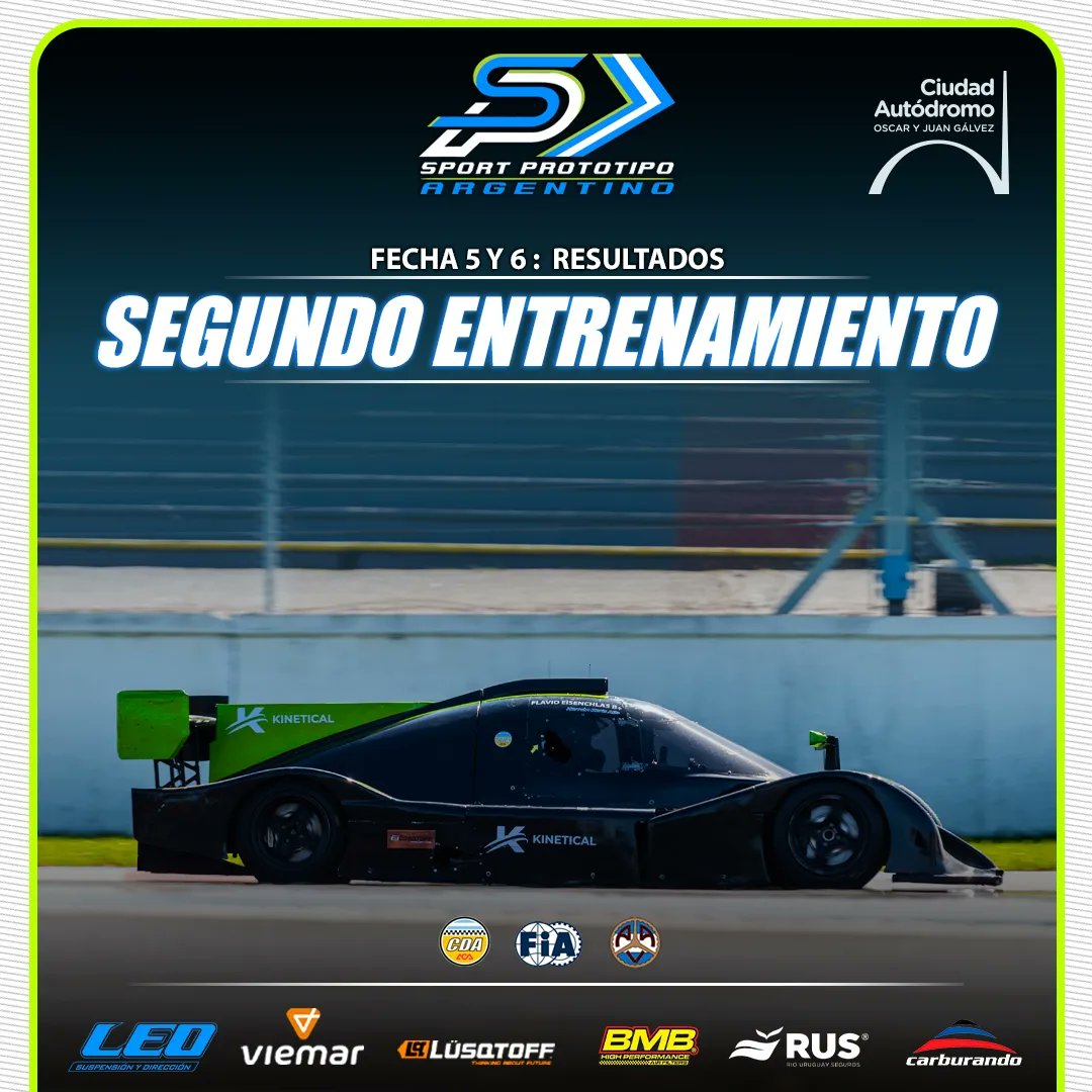 sportprototipo's tweet photo. 📊Resultados del segundo entrenamiento
Fecha 5 y 6 @autodromo.oscaryjuangalvez
🏆Copa @autopartesleosrl https://t.co/pSnyzki2DW