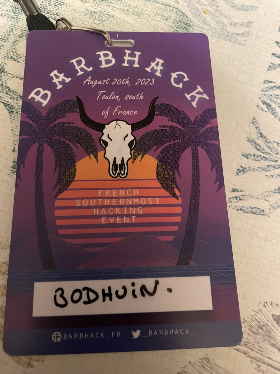 BodhuinF's tweet photo. Mon premier évent hacking journée enrichissante
Merci @_barbhack_ pour l organisation https://t.co/mh7DPGDmT3