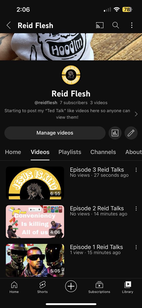 ReidFlesh's tweet photo. Started making videos of me covering worldly topics. Not a podcast. More like a Ted talk. Every Friday. Catch y’all next week https://t.co/t2GerCAZcE https://t.co/TP6wfzrkZc