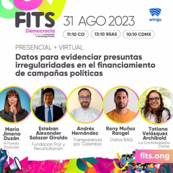 *Festival de innovación y tecnología social*
Jueves 31 de agosto.
8:30 A.M.
Presencial en Barranquilla.
 Y virtual para el resto de la región. 
Formulario para organizaciones: forms.gle/D3Aqd8LdTspVj9…
Enlace individual: fits.ong/inscripcion