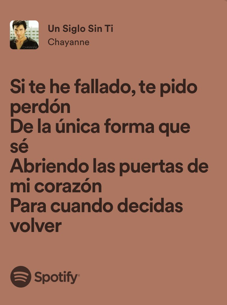 CHAYANNEMUSIC's tweet photo. Un día es un siglo sin tí!! Como olvidar esta canción ❤️ https://t.co/L6lxYfQgHm