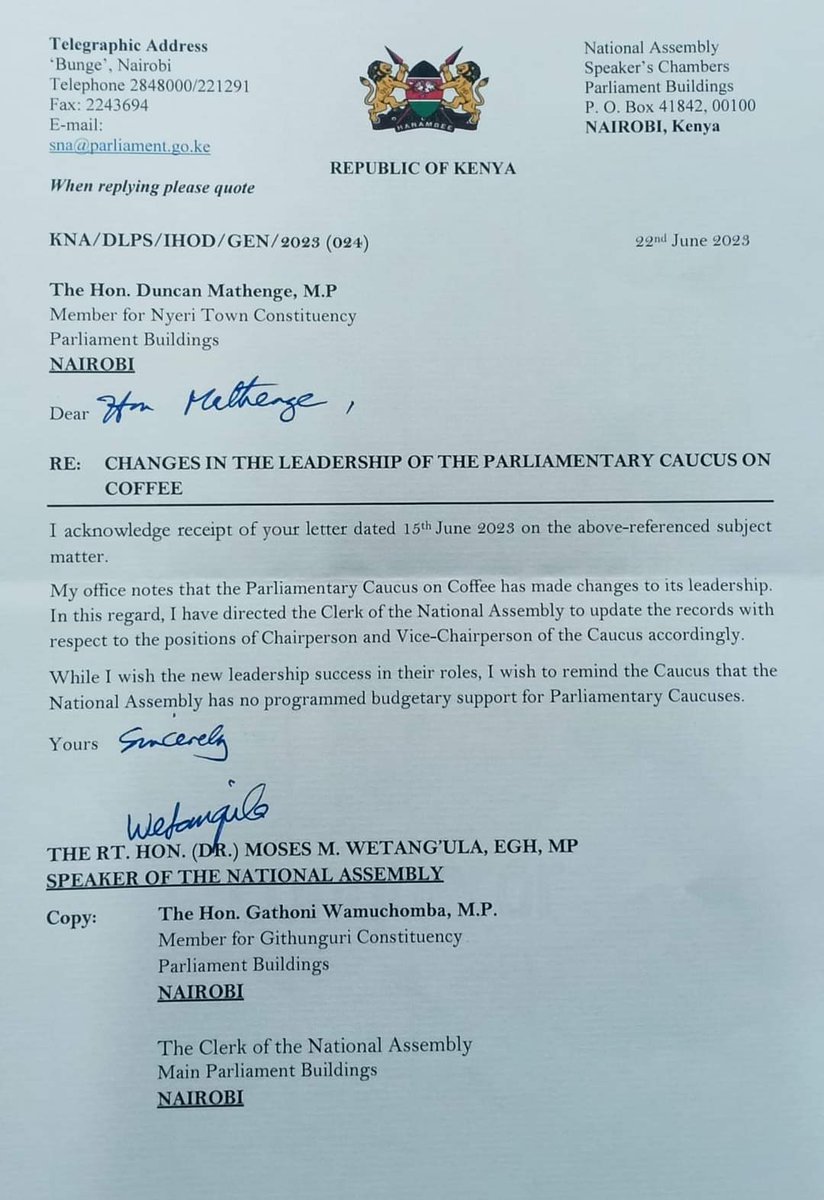 dunmainam's tweet photo. I am glad to take over new responsibilities in my representation, legislative, and oversight roles. I'm open for engagements from concerned Kenyans at any level of the coffee value chain.
#DELIGHTEDTOSERVE  #HonestyinLeadership https://t.co/zvilkgmcn2