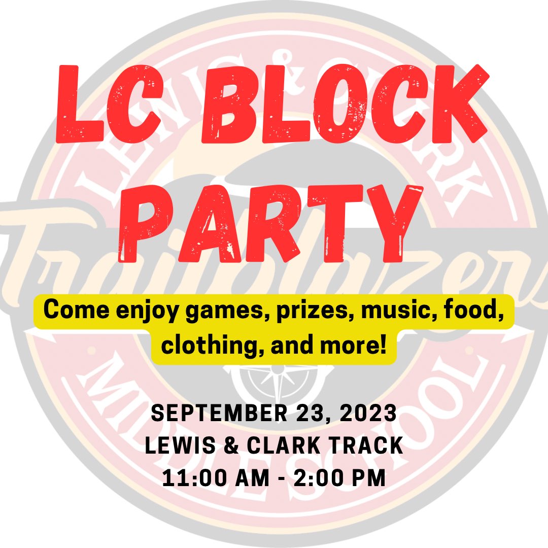 LCtrailblazers's tweet photo. ‼️HEY TRAILBLAZERS‼️
Don't forget to mark your calendar for the LC Block Party! ⭐️ https://t.co/457WMN3wvV