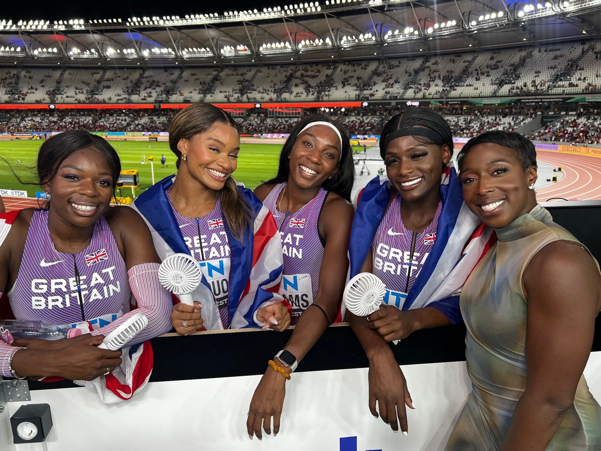 BEAUTIES!!! With a beautiful sprint relay bronze medal. 🫶🏾❤️ #BBCathletics @WorldAthletics @BritAthletics