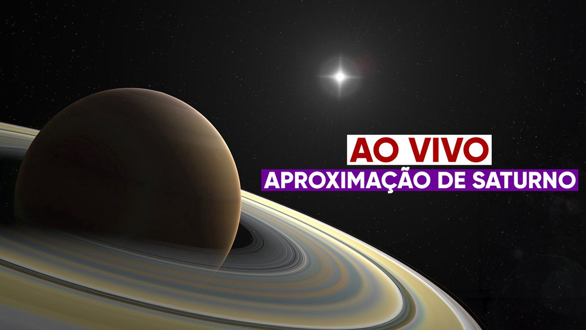 Hoje tem oposição de Saturno! Vamos acompanhar o planeta anelado bem de perto. A live começa às 21h30: youtu.be/SKeJ-JMY5fM