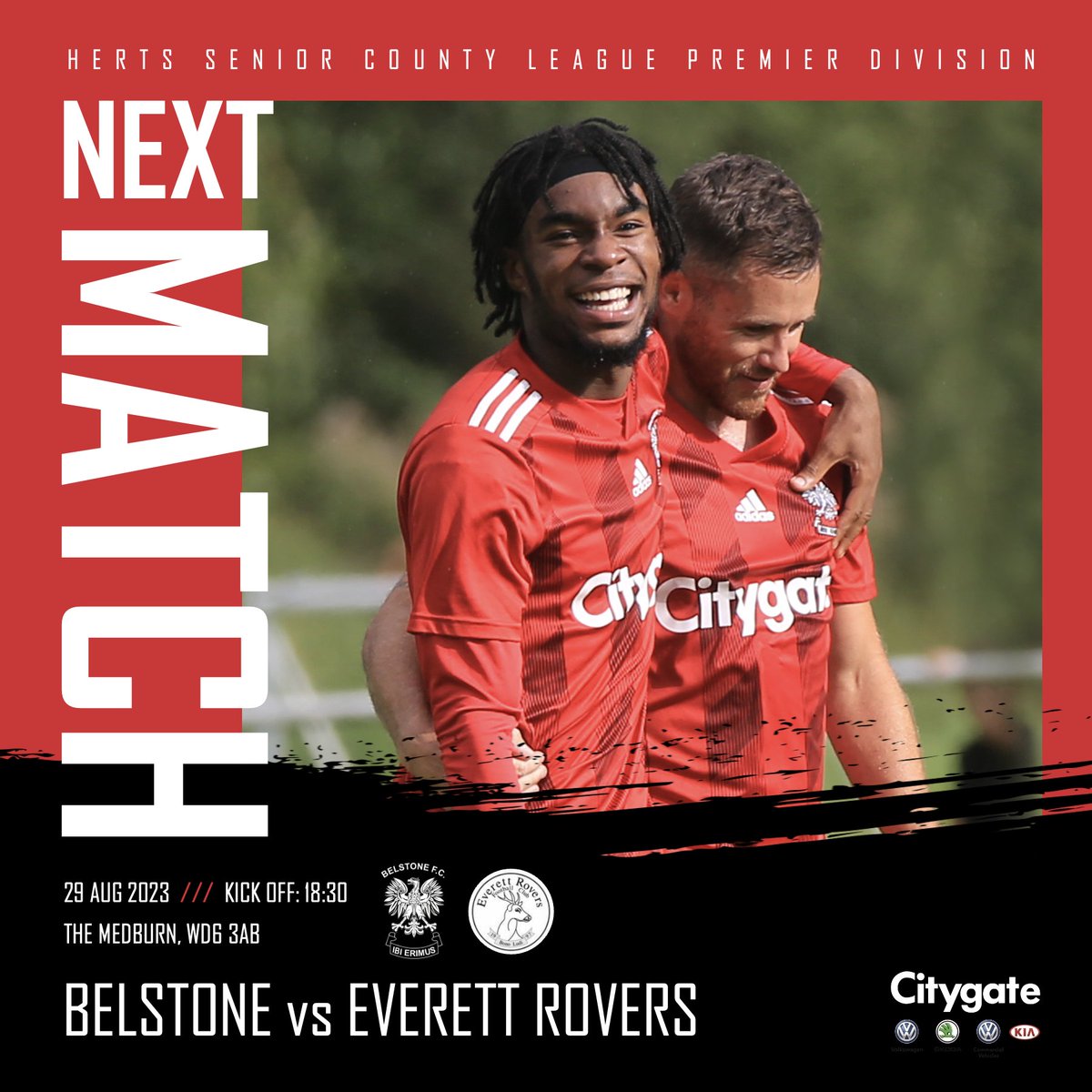 🚨NEXT FIXTURE...

Attention quickly turns to our next game on Tuesday night against <a href="/everettrovers1/">Everett Rovers FC Saturday Team</a>...

⚽️| <a href="/hscfl/">HSCL</a> 
🗓️| Tue 29 Aug
🕡| Kick off @ 18:30
📍| The Medburn, WD6 3AB
🎟️| Adults £4 / U16s FREE
🍻| Clubhouse open from 18:00

🟥⬛️🟥 #UpTheBels