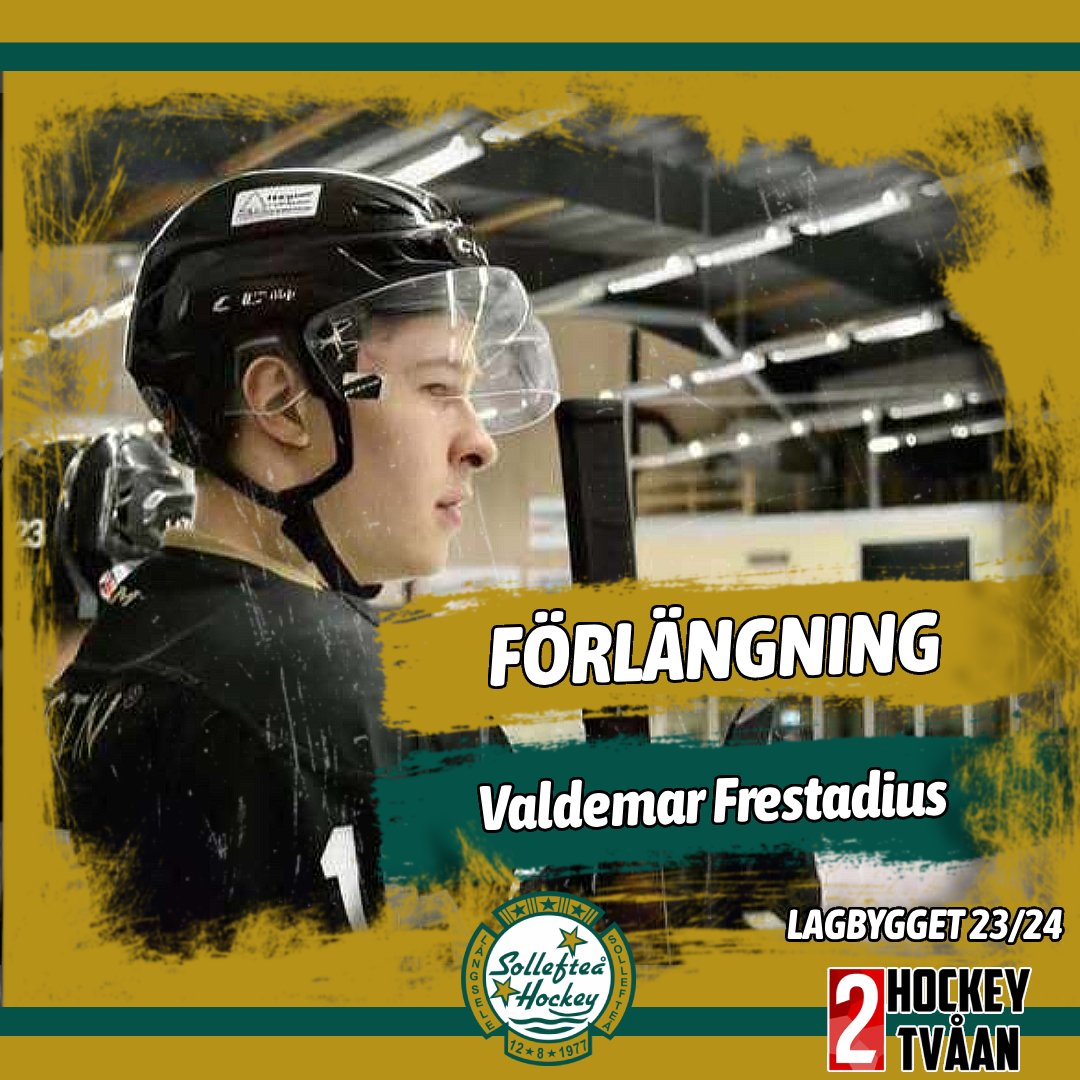 Hockeytvåan • Sollefteåsonen Valdemar Frestadius förlänger!💚💛

Läs mer om Valdemar på hemsidan. svenskalag.se/hockeytvaan/ny…

#hejahejapolarna