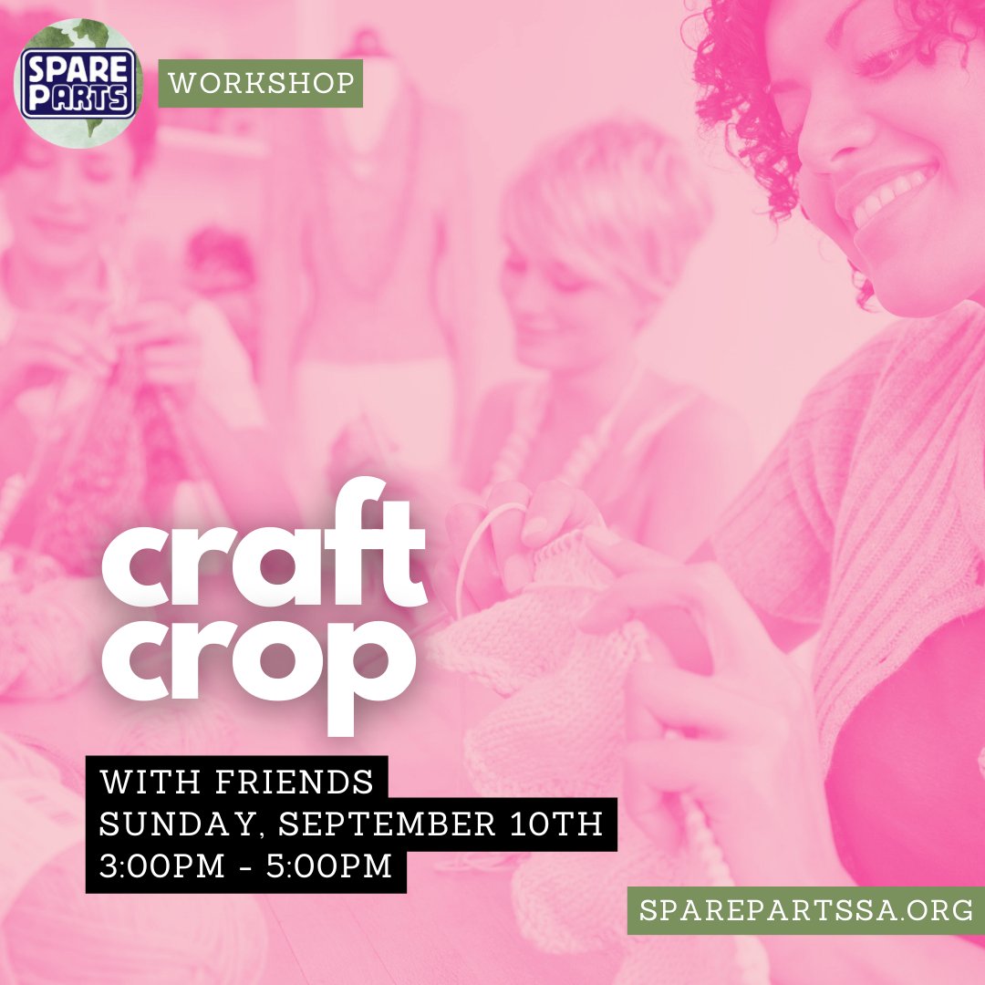 Craft with friends at Spare Parts! $12 / person. Sign up at: spare-parts-san-antonio.square.site/product/worksh…