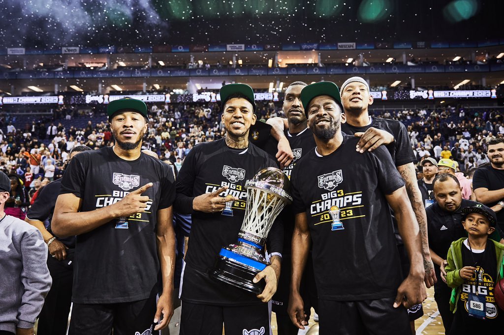 thebig3's tweet photo. Champions 🏆 @big3enemies 
📸: Chapman Baehler https://t.co/EQBSbfHbuU