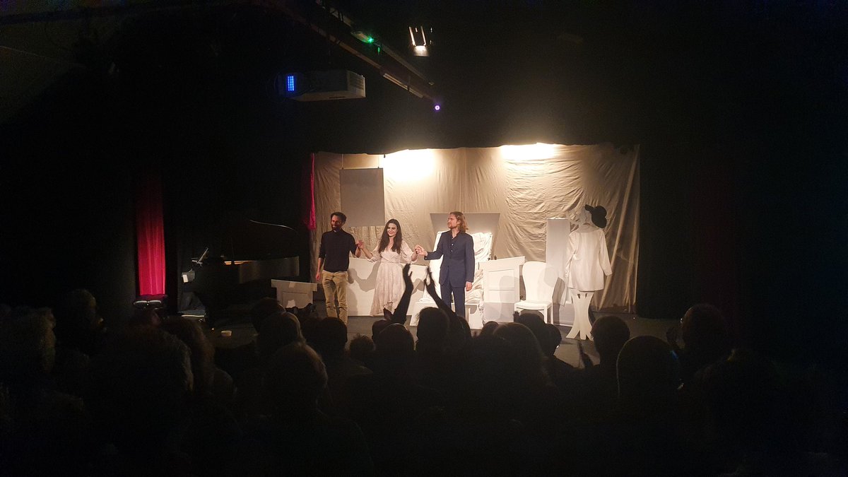 cumbriaopera's tweet photo. What a brilliant opening night! Our Director Jonathan Danciger (far left) taking a well-deserved bow with our stars @sofiakbsoprano &amp; Alex Norton! La Voix &amp; Frauenlieben is on tomorrow if you missed it....

https://t.co/WRZzxJfE6d https://t.co/D5fFV2vVcr