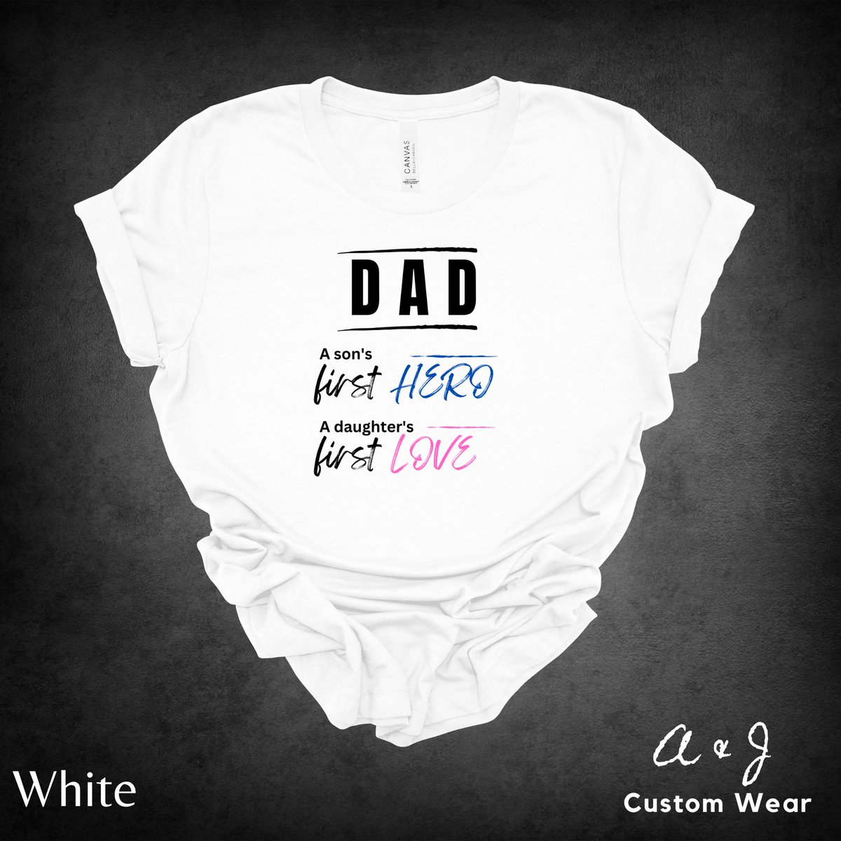 AJCustomWear's tweet photo. Excited to share the latest addition to our #etsy shop: Dad A Son's First Hero A Daughter's First Love Shirt https://t.co/eKFwJ2OtMY #white #fathersdayshirt #newdadshirt #cooldadshirt #asonsfirsthero #adaughtersfirst #love #LaborDay #LaborDaySale #LaborDayWeekend https://t.co/R7yj6NeV3p