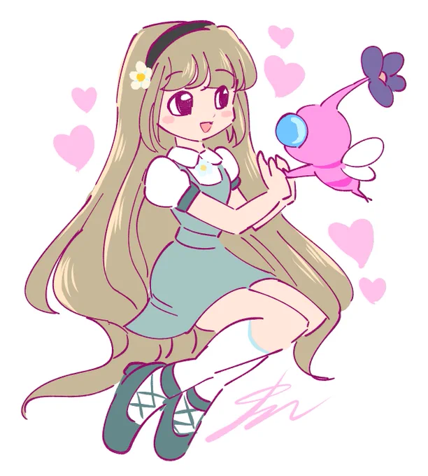 Helen and wing pikmin  ͛.*I've been working on a human Helen recently because I'm in the process of exploring the possibility of creating a custom doll of her.But the problem is that we can't make custom dolls because all the materials we need are sold out... 