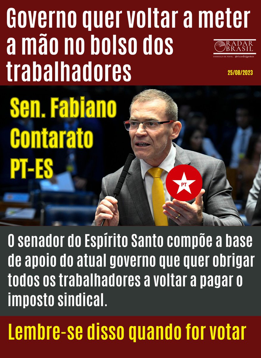 Compartilhe para que a população do ES fique bem informada. @MagnoMalta @supermarcio_1 @marcosdoval @ContaratoSenado @paulopaim @senadoraivete @Sen_Oriovisto @FlavioArns @maragabrilli @senadorgiordano @RomarioOnze @FlavioBolsonaro @angelocoronel_ @jaqueswagner @OttoAlencar_