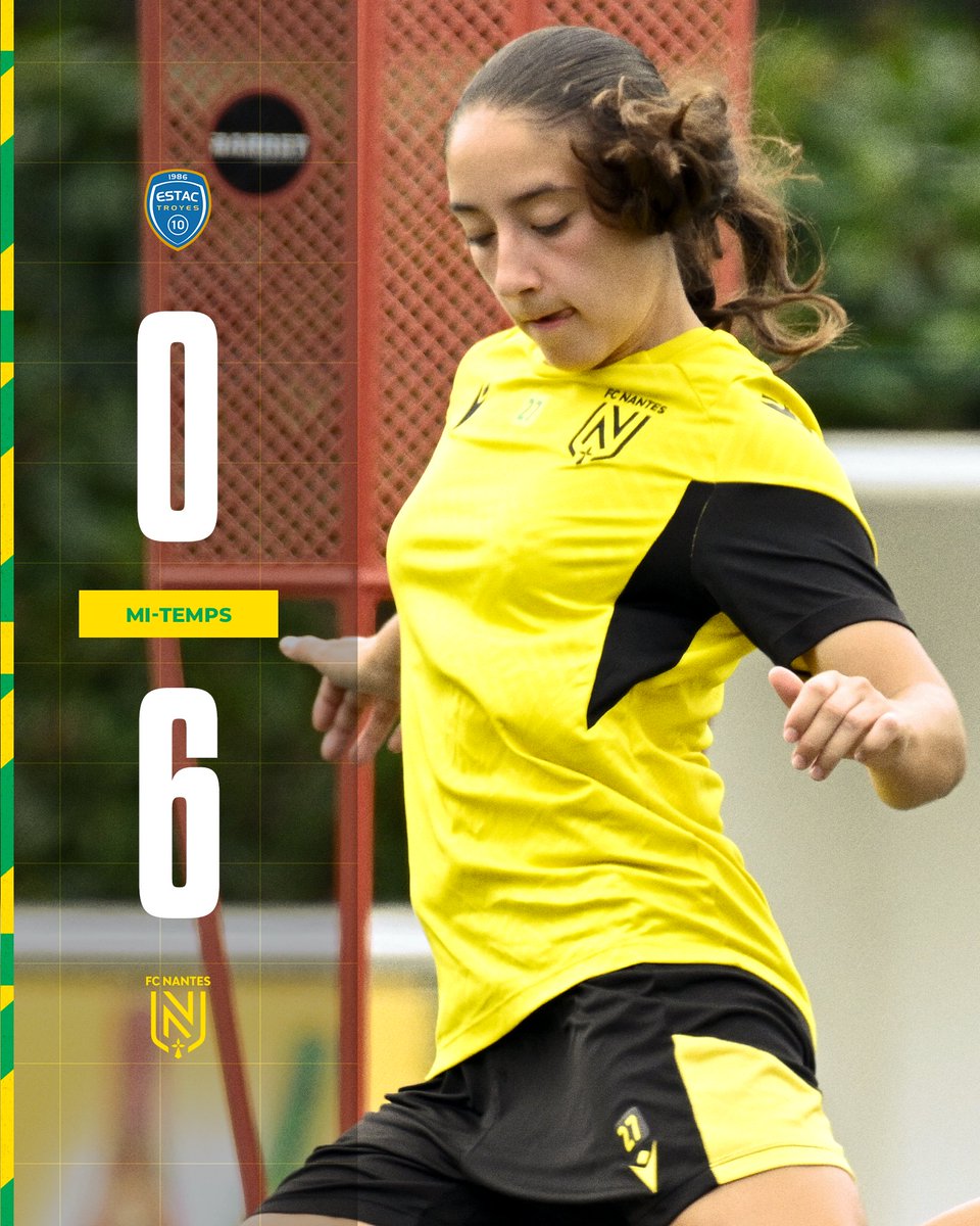FCN_Feminines's tweet photo. 𝗖'𝗲𝘀𝘁 𝗹𝗮 𝗽𝗮𝘂𝘀𝗲.
Les Jaune et Verte dominent nettement cette première mi-temps.
#estacfcn 𝟬-𝟲 https://t.co/dCz1LnpXDN