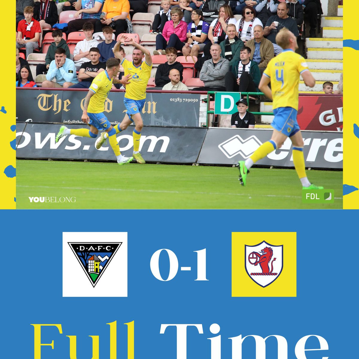 ✅ FULL TIME

A 𝐰𝐞𝐞 1-0 win against our neighbours to keep us unbeaten and 3rd place in the cinch Championship.

#COYR