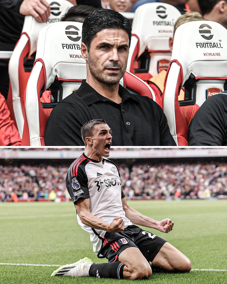 ESPNUK's tweet photo. Arsenal concede a late goal to drop points to a 10-man Fulham side 🙃 https://t.co/6xHW3V41wF