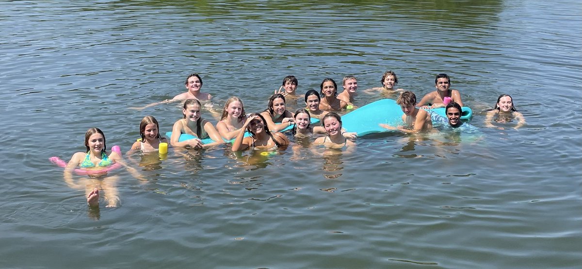 BPS_SwimDive's tweet photo. Swimmers in the canal at annual swim team party. https://t.co/NDJPfWTeuu