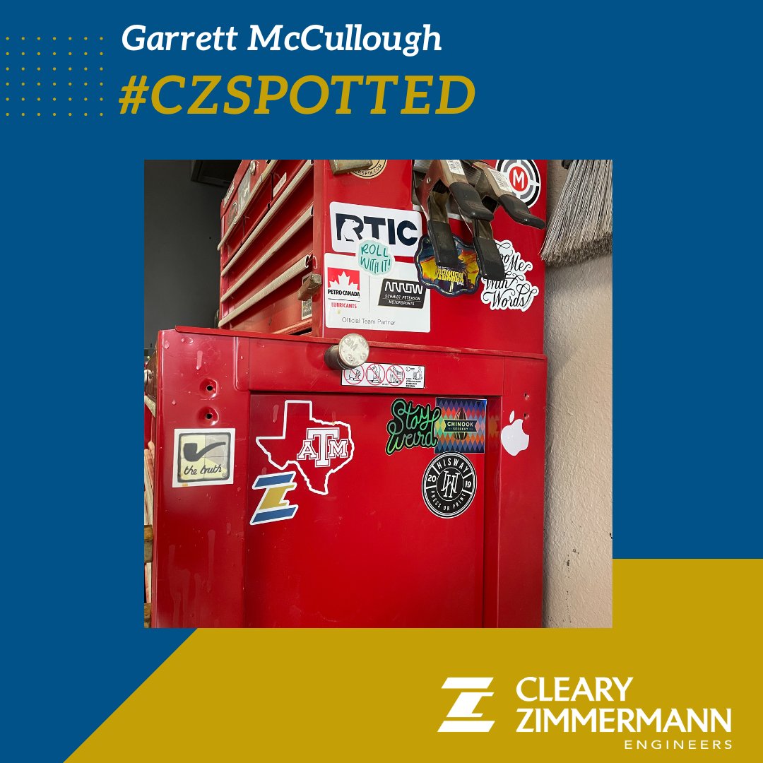 Mhm...I spy a CZ sticker!

Garrett McCullough from Marksmen General Contractors decided to add a little something to his toolbox!

#CZSpotted