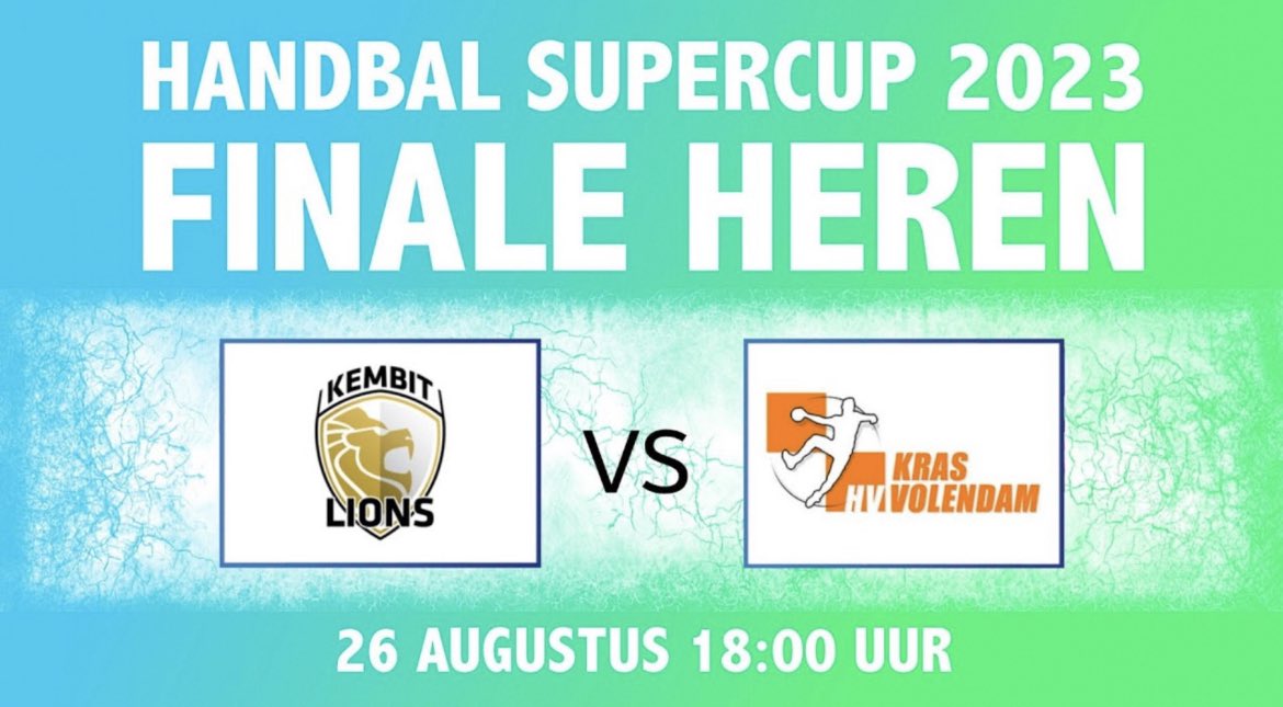LIVE! De Handbal Supercup 2023! Na de dames strijden nu de heren om de eerste prijs van het seizoen. <a href="/hvkrasvolendam/">HV KRAS/Volendam</a> speelt tegen @KEMBIT_LIONS bekijk de livestream met commentaar van Stijn Steenhuis. youtube.com/watch?v=LodaFa…  #supercup #handbal