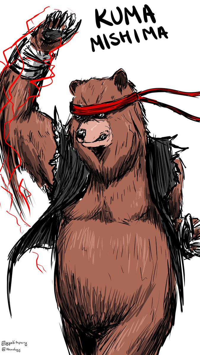 Nomology13's tweet photo. Kuma, the good boi of mishima zaibatsu @Harada_TEKKEN @TEKKEN https://t.co/TmFKj03KZf