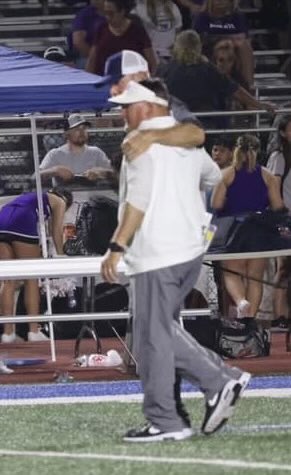 chadmcheatham's tweet photo. Very special moment with a very special friend!!! Game Ball last night to Jeff Kuna!  A blessing to be beside him everyday! ⁦@Fannincountyfb⁩ https://t.co/qRZeL04p3X