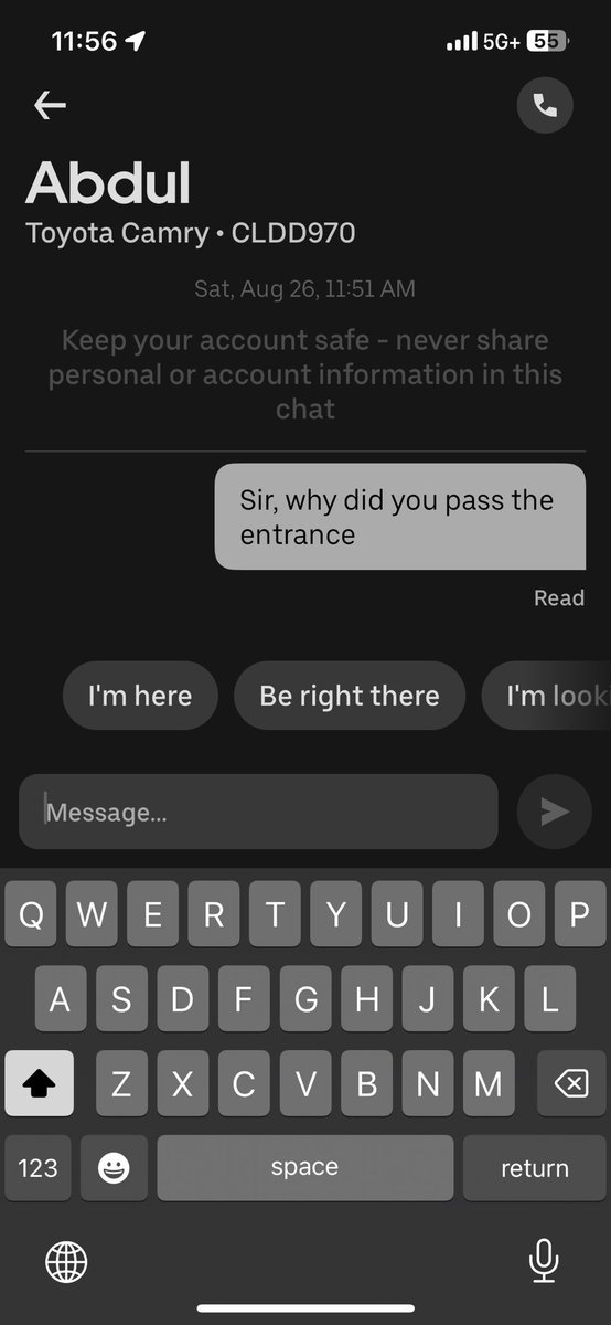 greysniper's tweet photo. Another one of your drivers that don’t like to take fares. Drove past my Aunt and I and then cancelled after driving a block down after seeing us. @Uber @Uber_Support  come get you’re boi. https://t.co/kqcEXSA0PL