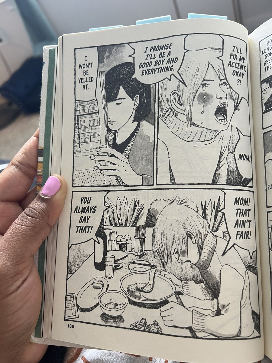 Thinking about `Sunny' today by Taiyō Matsumoto &amp; how volume 2 probably broke me the most b/c we see Haruo trying so hard to have his mom like him to the point he's convinced himself he's the problem &amp; feels like he's ruined his chances by having a breakdown (that's justified) 