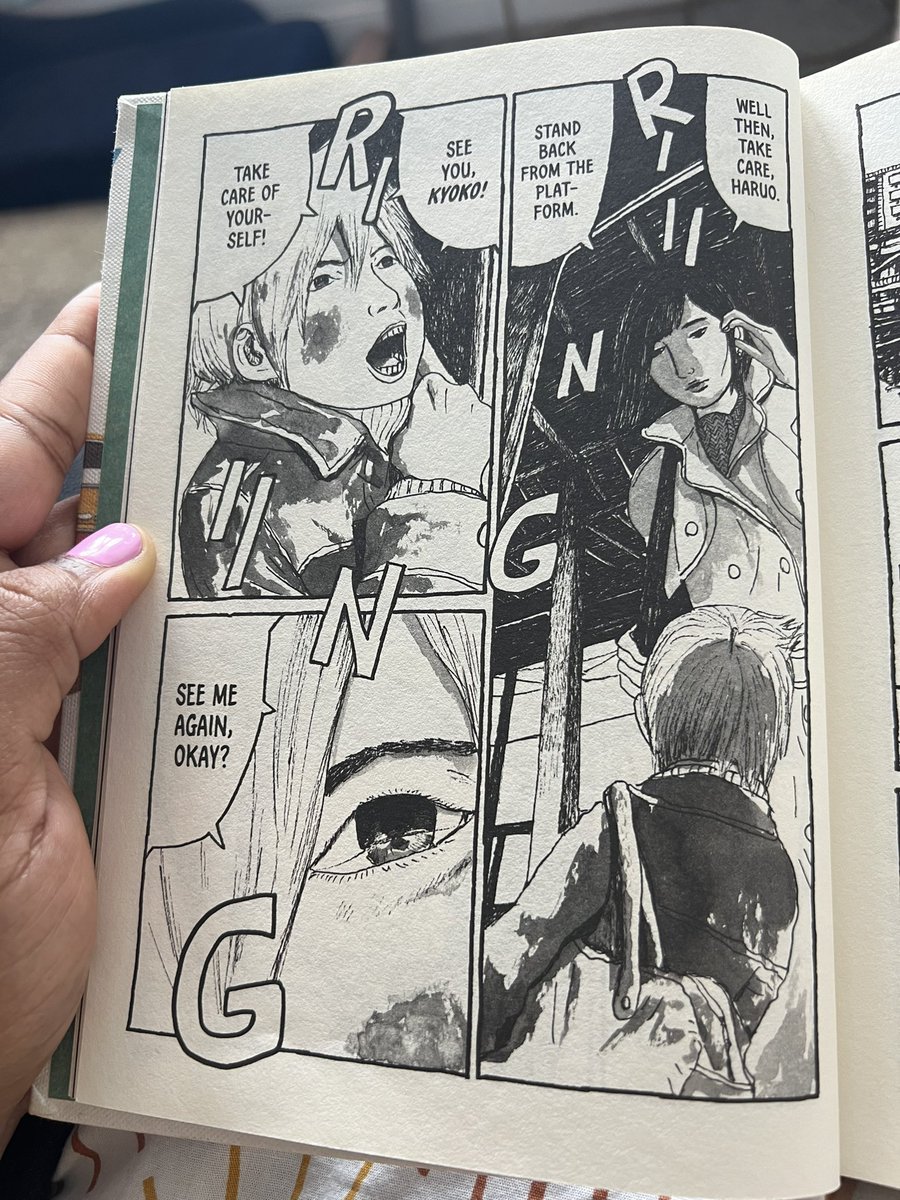 I have so many pages from this chapter bookmarked for obvious reasons. The final nail in the coffin is  him parting ways with his mom (who requests he calls her Kyoko and not Mom anymore) because his visit with her is over and him STILL trying to put on a brave face. 