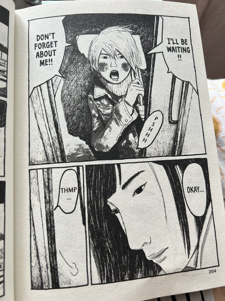 I have so many pages from this chapter bookmarked for obvious reasons. The final nail in the coffin is  him parting ways with his mom (who requests he calls her Kyoko and not Mom anymore) because his visit with her is over and him STILL trying to put on a brave face. 
