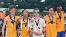 XC is back (and school on Monday)....great start for U-Ville!
Boys take the title -- McGlynn and Panchomarthi are the top team.
Girls finish 5th - the Rapin sisters led the way.
And the JV girls brought home a runner-up trophy.
Demon Relays is next!