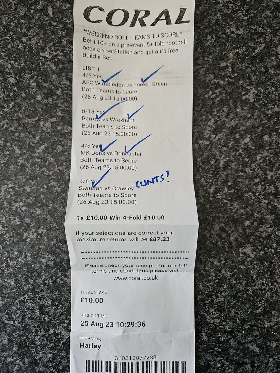 davidjoshjo's tweet photo. Thanks @crawleytown 
Could have been worst though, could have gone to the game https://t.co/hKTg5WVsNI