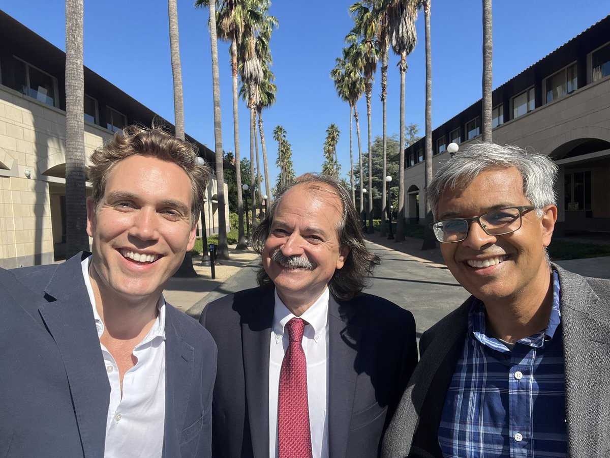 freddiesayers's tweet image. Beautiful walk around Stanford university campus with @DrJBhattacharya and John Ioannidis.

Despite the intimidation campaigns of 2020 they are not bitter — they have chosen to stay and pursue science, liberalism and academic freedom. With a smile.

Heroes.