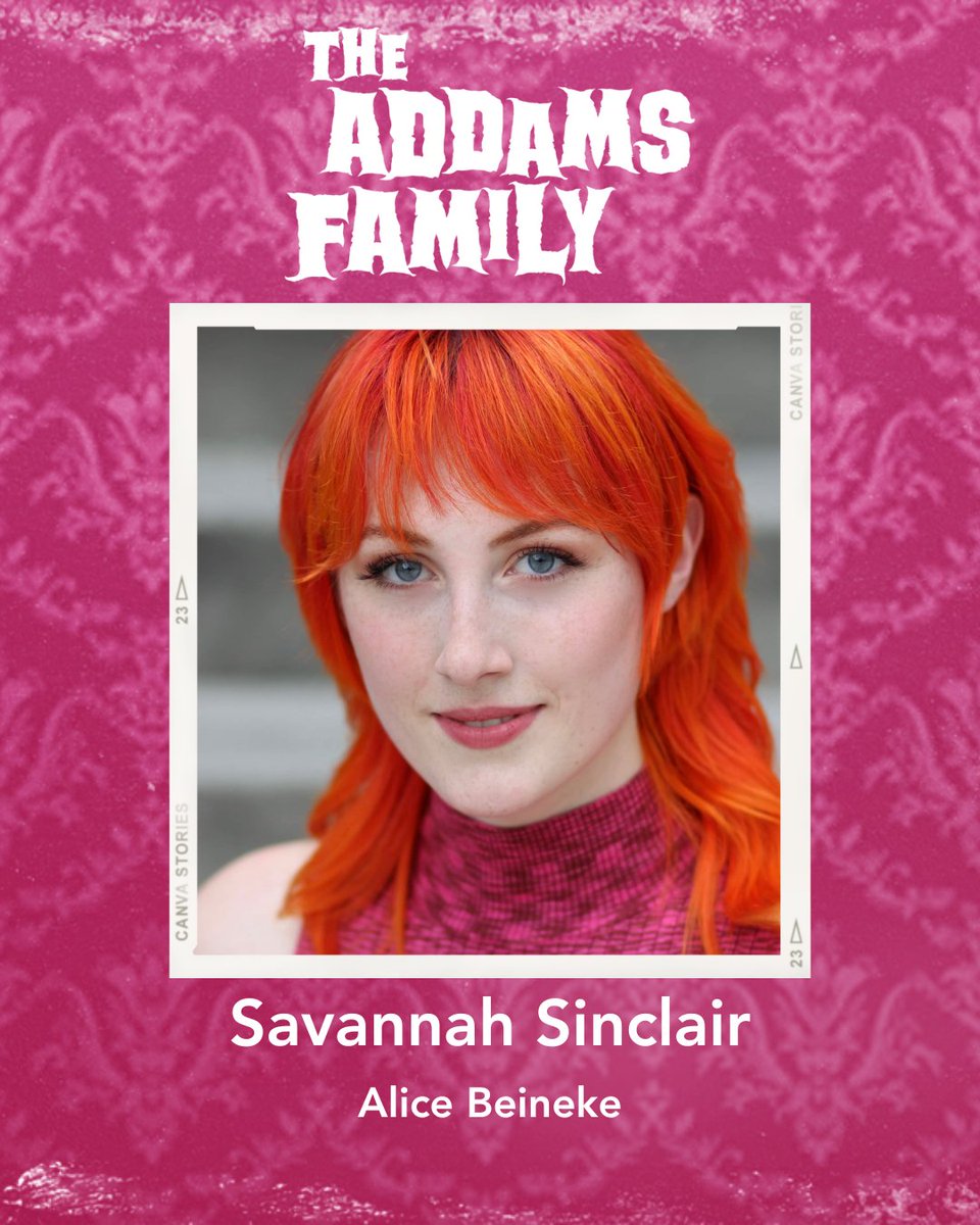 See SAVANNAH SINCLAIR as Alice Beineke in THE ADDAMS FAMILY at Metropolis!

September 14 – October 8, 2023
Tickets available now 🎟️

#ADDAMSFAMILYMPAC #Metropolisarts #castbio #castannouncement #theaddamsfamilymusical #theatrelife #thingstodoinchicago #arlingtonheights