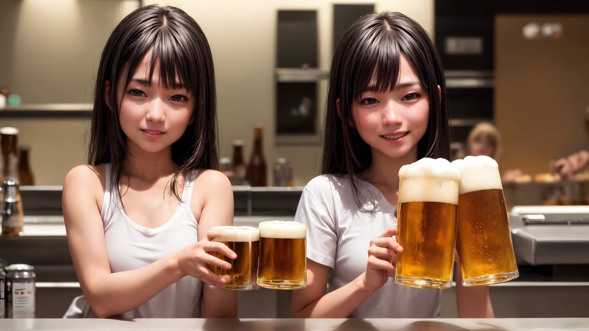layersection2's tweet photo. 毎日毎日暑いっすね。
飲まんばやっとられんばい(*￣∇￣)ノ

4K画像テスト。原寸表示できる環境の人は見てみて～
#StableDiffusion
#DosMix https://t.co/CmVNNZ5xHH