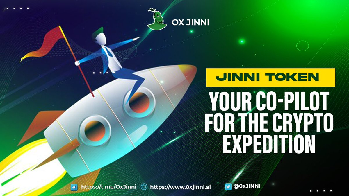 0xJINNI's tweet photo. Jinni Token: Your AI Co-Pilot for the Crypto Expedition! 

🚀 Let AI Guide You to the Moon and Beyond! 

#JinniToken #AIAssistant #CryptoMagic #bitcoin #DXY #crypto #Altcoin https://t.co/6StzdPlfr0