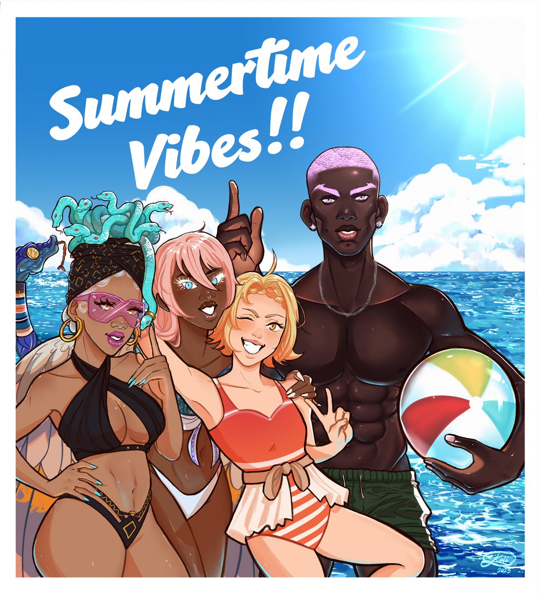 1Peachykoii's tweet photo. Summertime Vibes!! ☀️🏖️🌊

082623

#Dislyte #DislyteHelloSummer #シンネオ #디스라이트 #众神派对 #dislytefanart #DislyteMelanie #DislyteValeria #DislyteLiGuang #DislyteGaius https://t.co/Wj8m6VVLrj