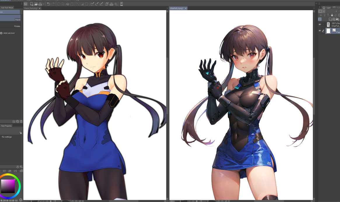 yuri_factory's tweet photo. Been trying out old character drafts with Stable Diffusion, aside from constantly messing up random details it has been pretty help tool. https://t.co/oOydYNObH3