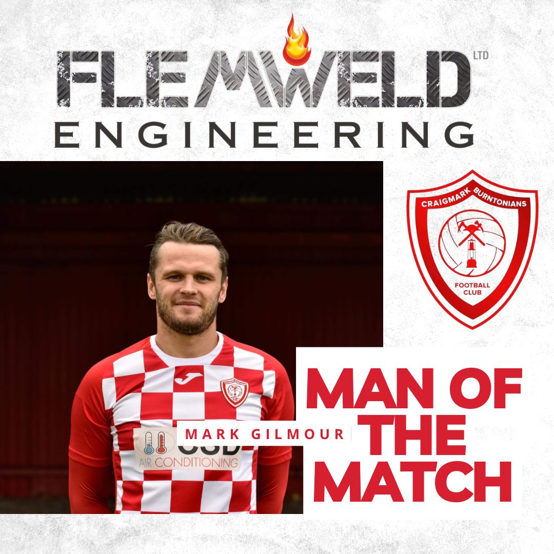 CraigmarkOff's tweet photo. Today's @FlemweldSteve man of the match is Mark Gilmour https://t.co/qTMaOIt0rO