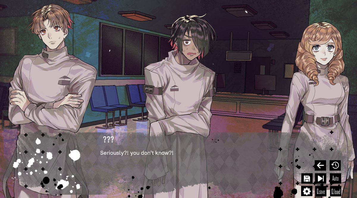 Alexis (the one in the middle) is a neet who likes the occult and Celia (right) is a very sweet nurse who is like an older sister :> #otomegame #visualnovel #screenshotsaturday