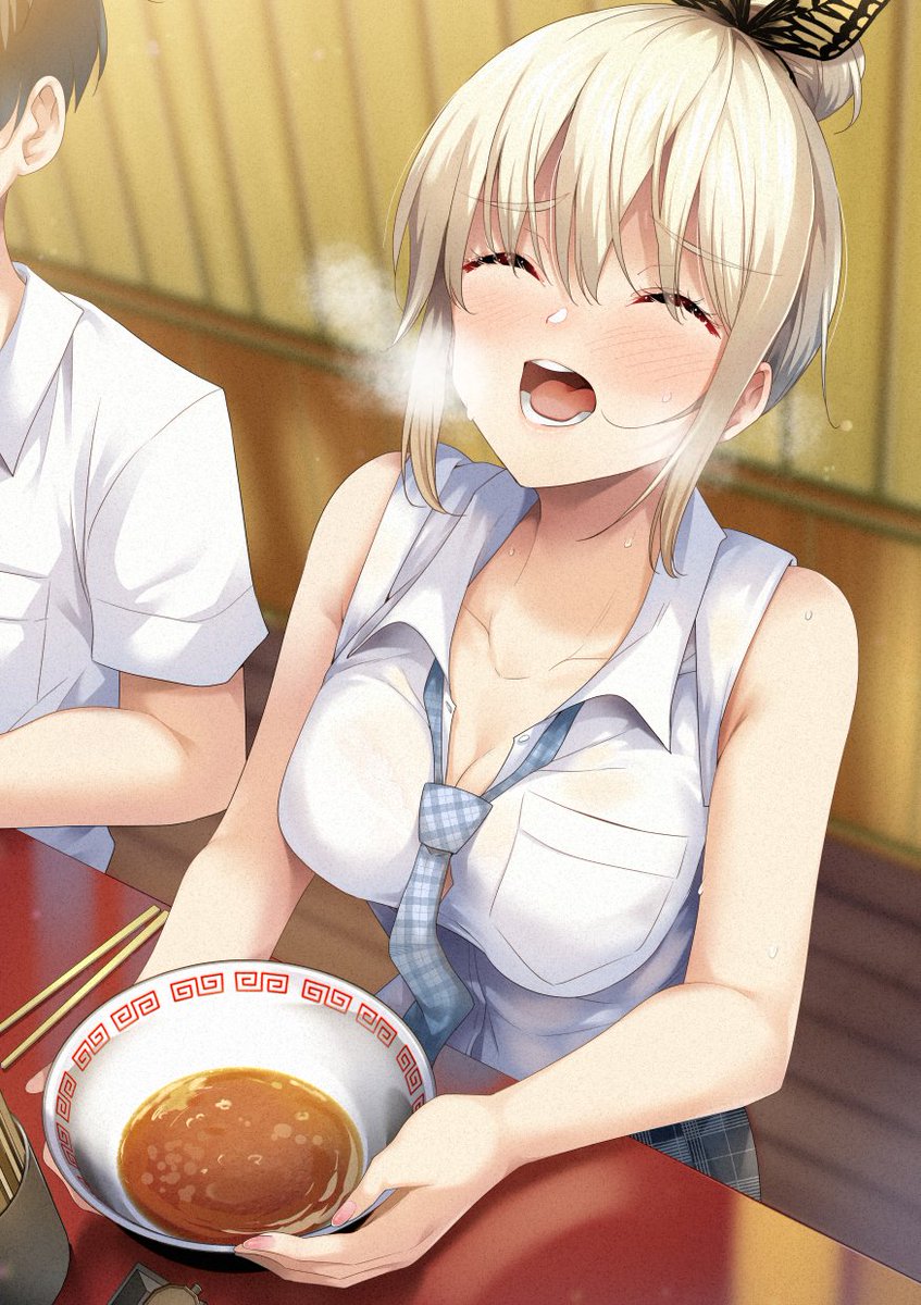 「「ダイエット中に食べるラーメンが一番美味しいよね?」 」|きただりょうまのイラスト