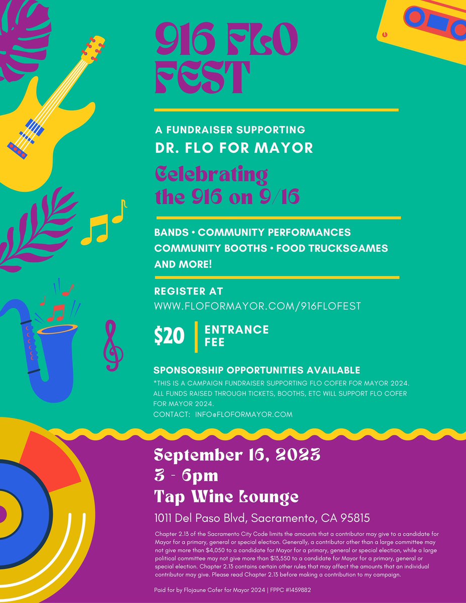 Flo4Sacramento's tweet photo. It's a 916 celebration! We're holding a fundraiser at Tap Wine Lounge on 9/16 and you're invited. Learn more here: https://t.co/npYterAHOf
#Flo4Mayor #MoreIsPossible🫶🏿 #Sacramento #GoWithTheFlo https://t.co/H3CbechIuw