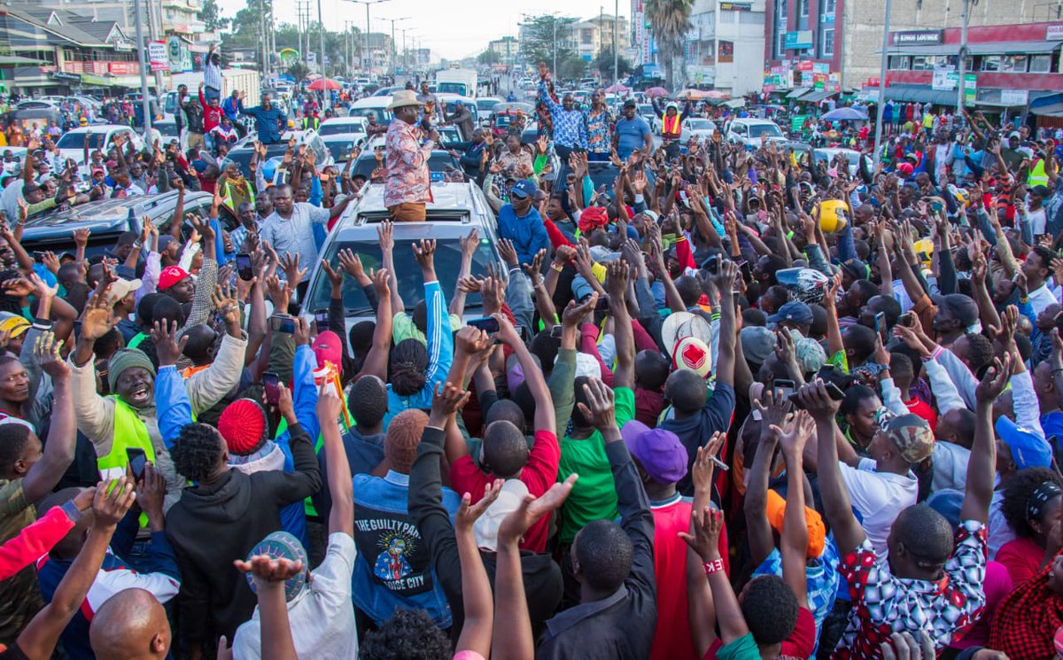RailaOdinga's tweet photo. We wound up our day in Kajiado County with a meet and greet session to say hi to Kitengela massive! https://t.co/1r7Z2SzBn4