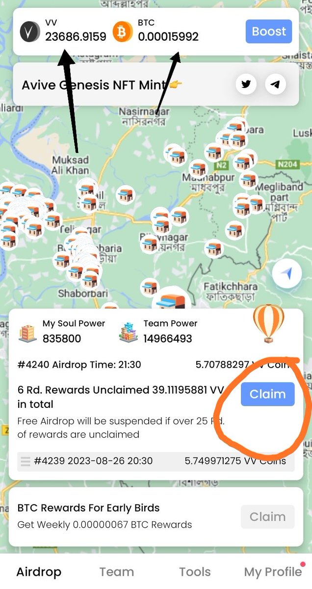 OmegaNetworkOM1's tweet photo. Start Mining on $Avive #AviveWorld 😍
✅ Free #BTC and #VV coin everyday
✅ Block rewards
✅ No ads
✅ Gift and Hash card.
🔗 Registration Link: 
https://t.co/GfH1BvgC31
🧿 Singup email &amp; verify
🧿 Download app
🧿 Login
🧿 Mining start click "Initiate Free Airdrop".
#binance https://t.co/JwAi3oJPuQ