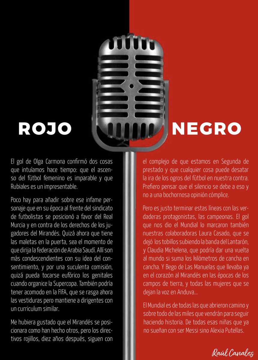 OndaRojilla's tweet photo. 📝 Esta es nuestra editorial que puedes leer en el número 3 de “La General”.
Nos hubiese gustado que el @CDMirandes se pronunciara, nosotros SI lo hacemos.
#SeAcabó 
Puedes leer el número completo aquí 👉🏽
https://t.co/xVOrcertrY https://t.co/zLBIAP89WO