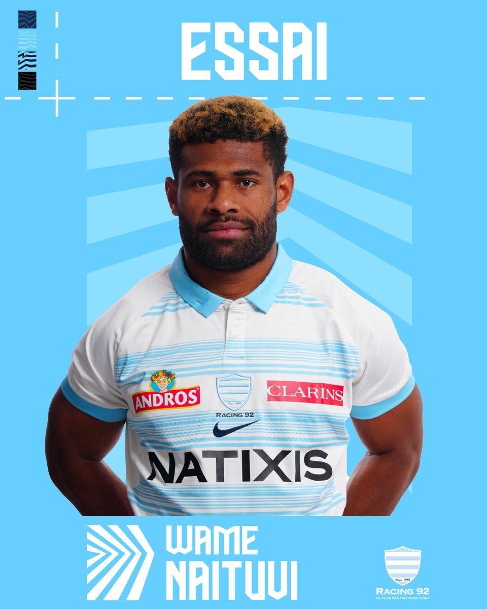 racing92's tweet image. ⏱️ 50 ' #SPR92

Confusion au centre du terrain suite à un accrochage alors que Naituvi file à l'aile pour marquer ! 

🏉 𝐖𝐚𝐦𝐞 𝐍𝐚𝐢𝐭𝐮𝐯𝐢 pour son premier sous les couleurs Ciel et Blanc !! 
❌ ça ne passe pas pour Nolann 

🏔️ 16 - 10 🩵